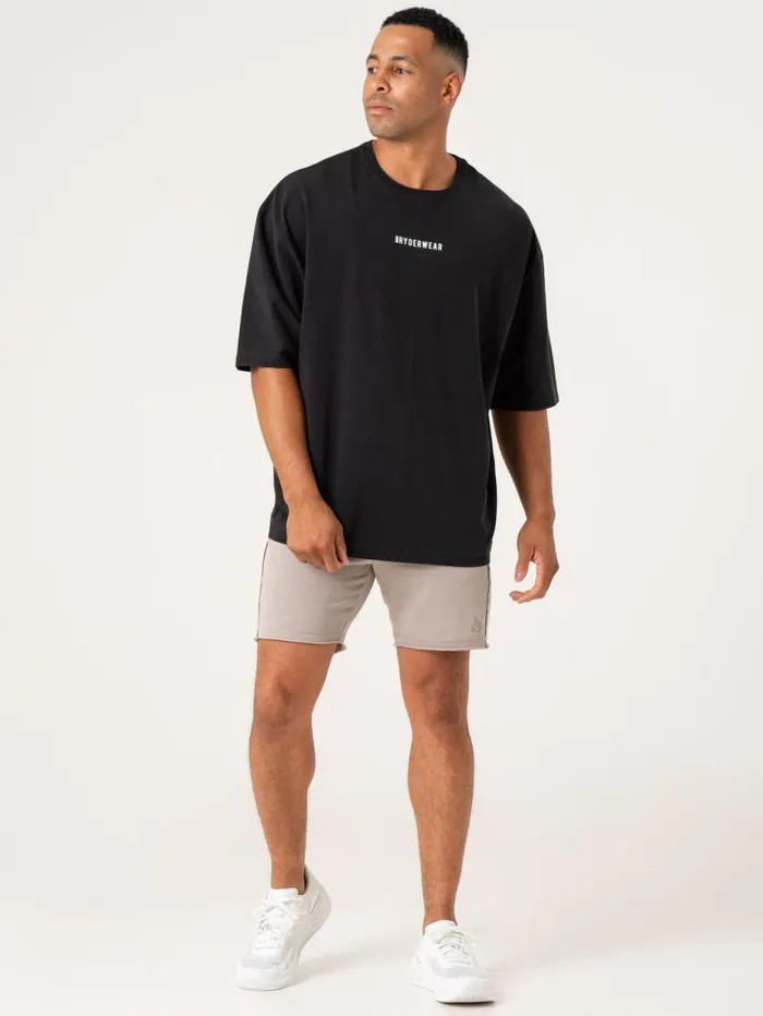 TShirts Mens Ryderwear Pursuit Oversized TShirt Black Stonewash