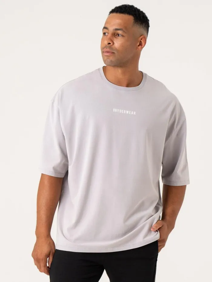 TShirts Mens Ryderwear Pursuit Oversized TShirt Lavender Stonewash