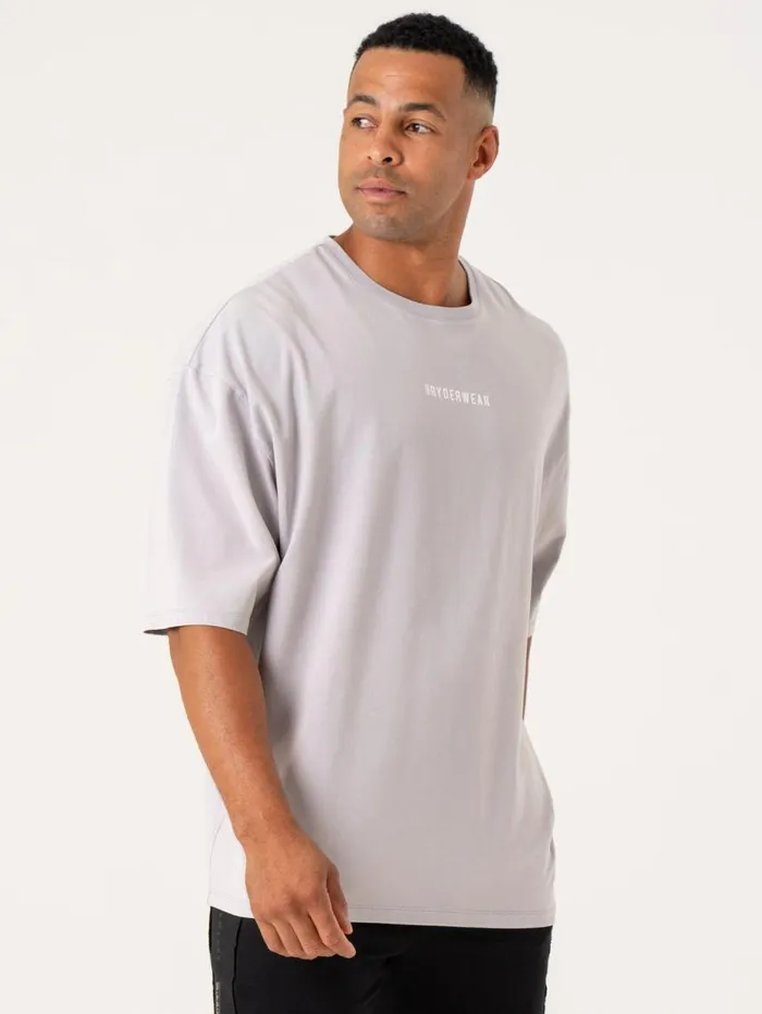TShirts Mens Ryderwear Pursuit Oversized TShirt Lavender Stonewash