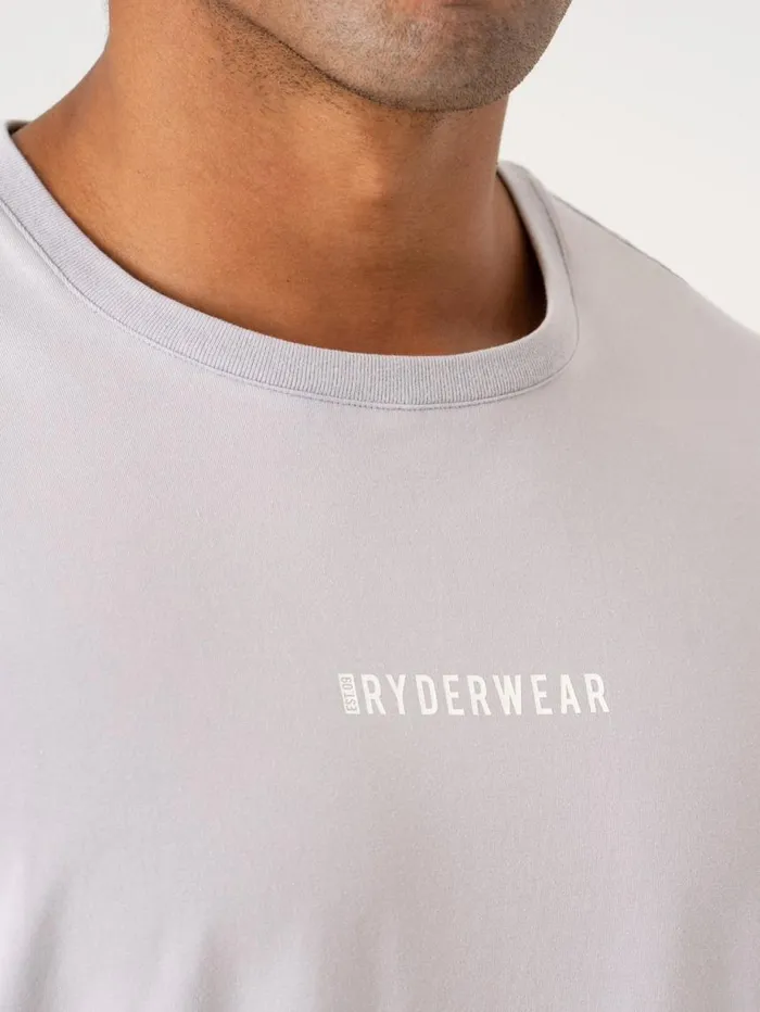 TShirts Mens Ryderwear Pursuit Oversized TShirt Lavender Stonewash