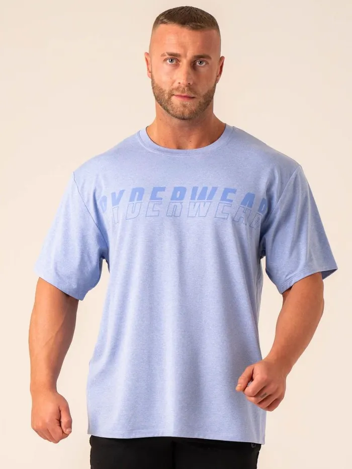 TShirts Mens Ryderwear Soft Tech Oversized TShirt Blue Marl
