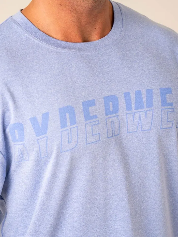 TShirts Mens Ryderwear Soft Tech Oversized TShirt Blue Marl