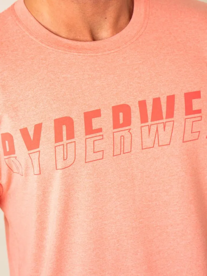 TShirts Mens Ryderwear Soft Tech Oversized TShirt Coral Marl