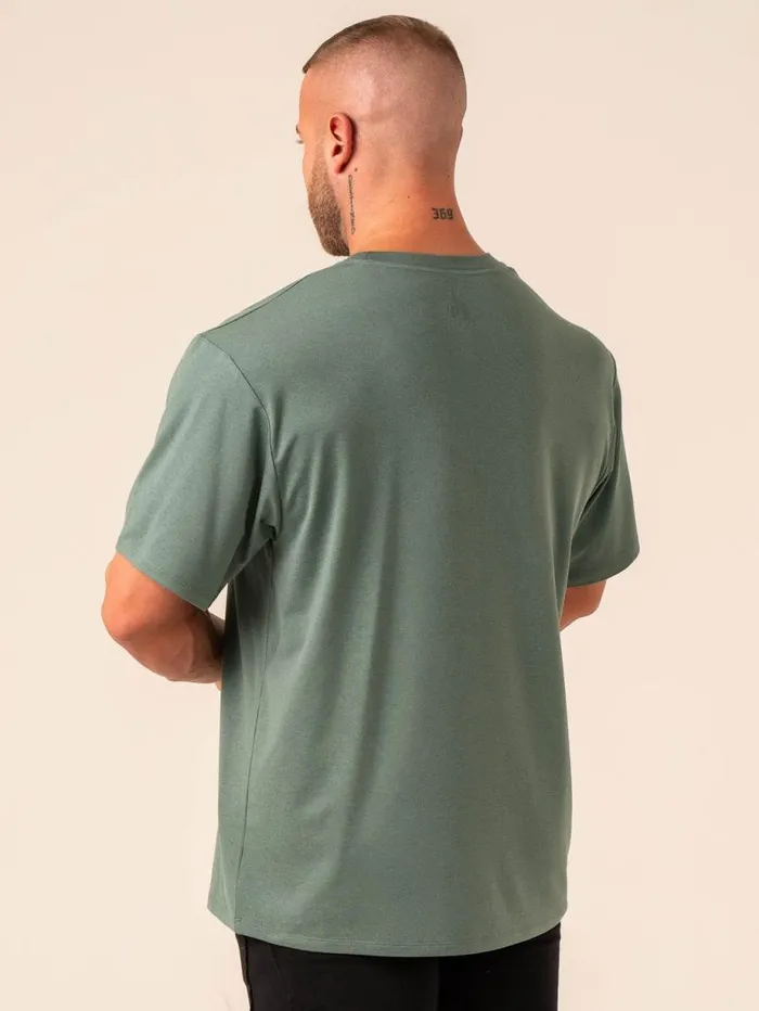 TShirts Mens Ryderwear Soft Tech Oversized TShirt Fern Green Marl