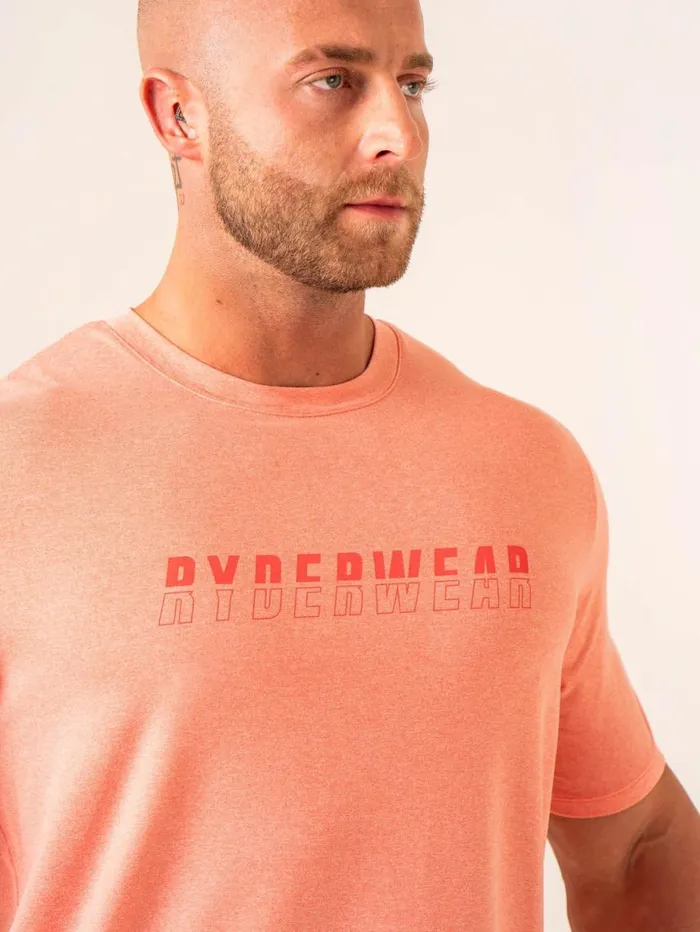 TShirts Mens Ryderwear Soft Tech TShirt Coral Marl