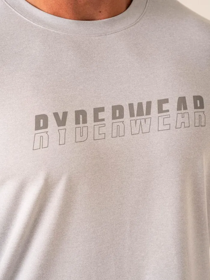 TShirts Mens Ryderwear Soft Tech TShirt Grey Marl