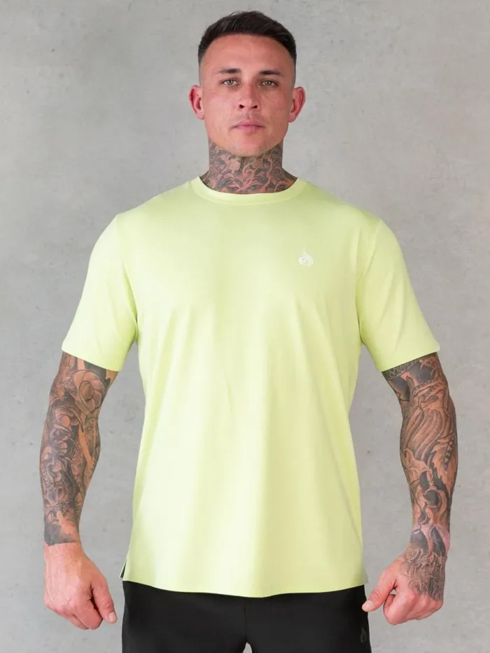 TShirts Mens Ryderwear Soft Tech TShirt Lime Marl
