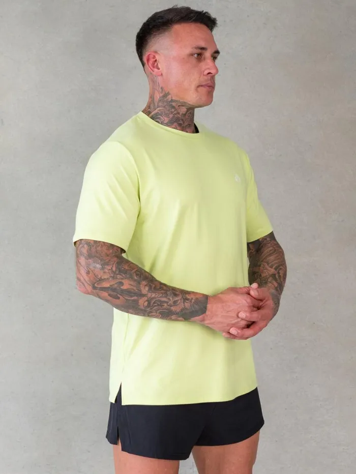 TShirts Mens Ryderwear Soft Tech TShirt Lime Marl