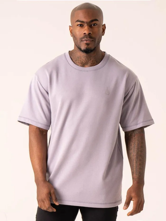 TShirts Mens Ryderwear Throwback Oversized Fleece TShirt Lavender