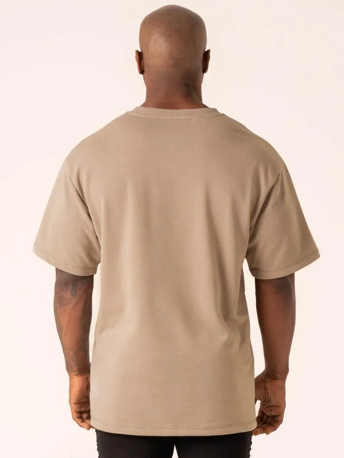 TShirts Mens Ryderwear Throwback Oversized Fleece TShirt Sand