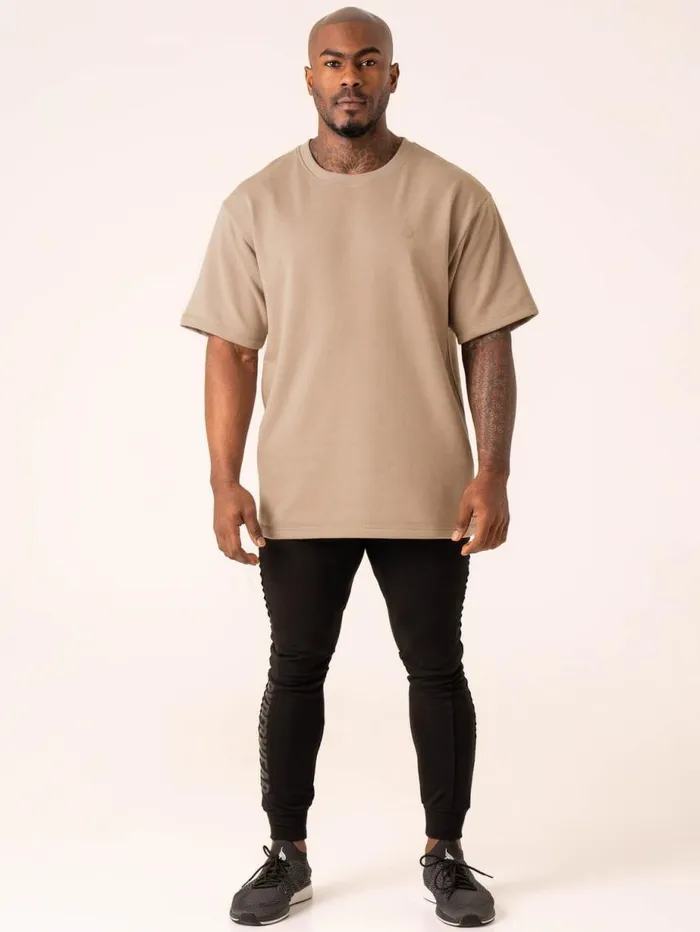 TShirts Mens Ryderwear Throwback Oversized Fleece TShirt Sand