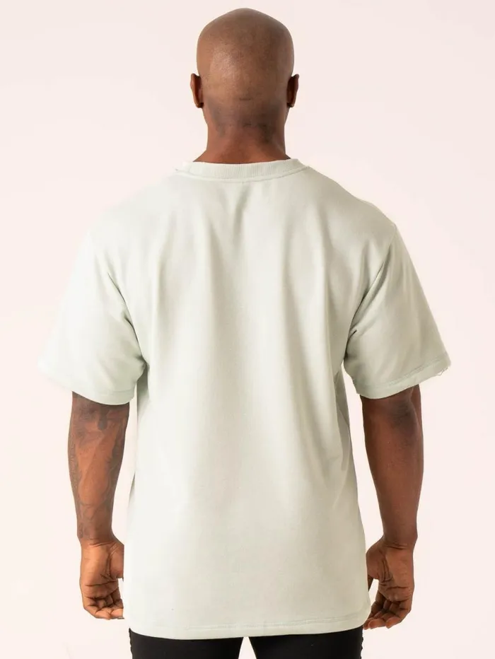 TShirts Mens Ryderwear Throwback Oversized Fleece TShirt Seafoam