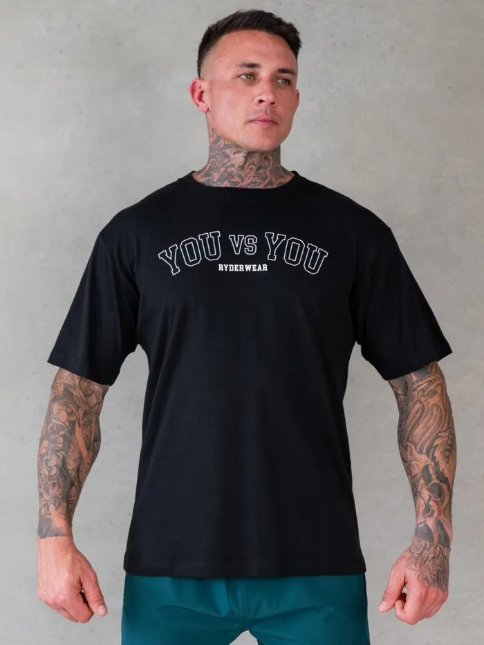 TShirts Mens Ryderwear You Vs You Oversized TShirt Black