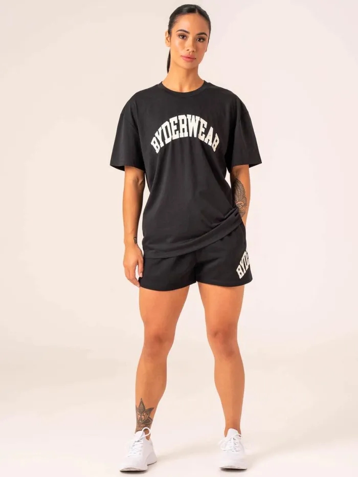 TShirts Womens Ryderwear Collegiate TShirt Black