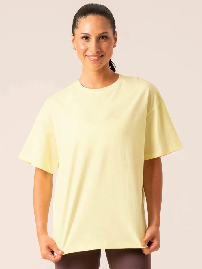 TShirts Womens Ryderwear Embody Oversized TShirt Lemon
