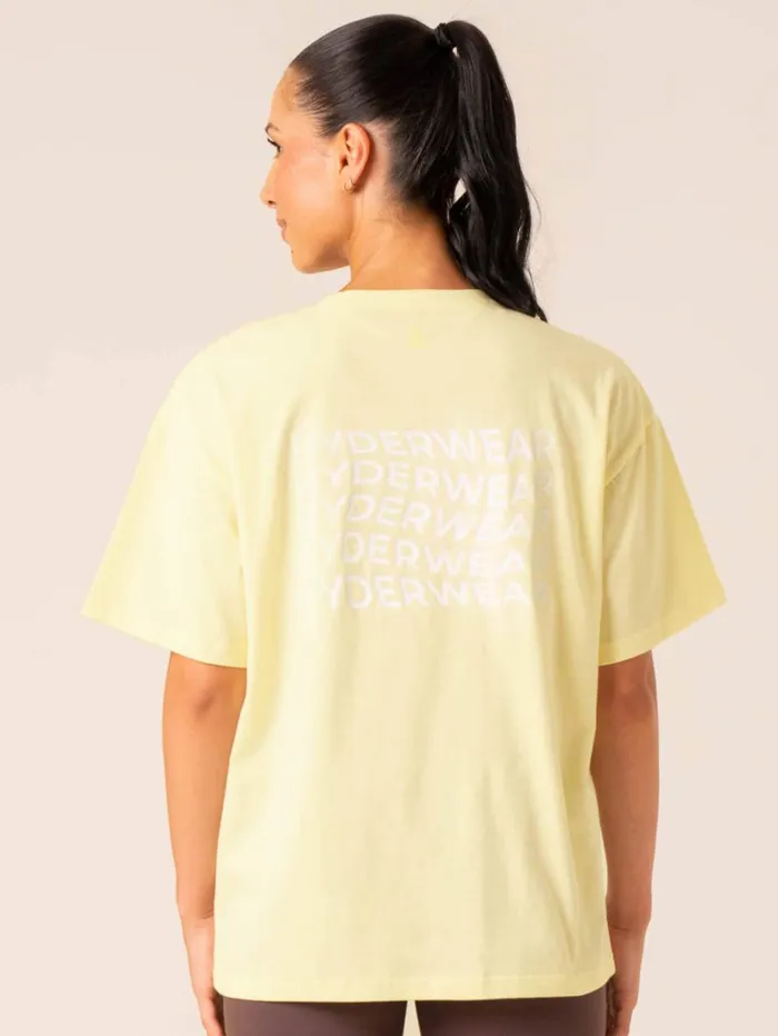 TShirts Womens Ryderwear Embody Oversized TShirt Lemon