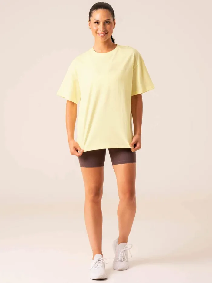 TShirts Womens Ryderwear Embody Oversized TShirt Lemon