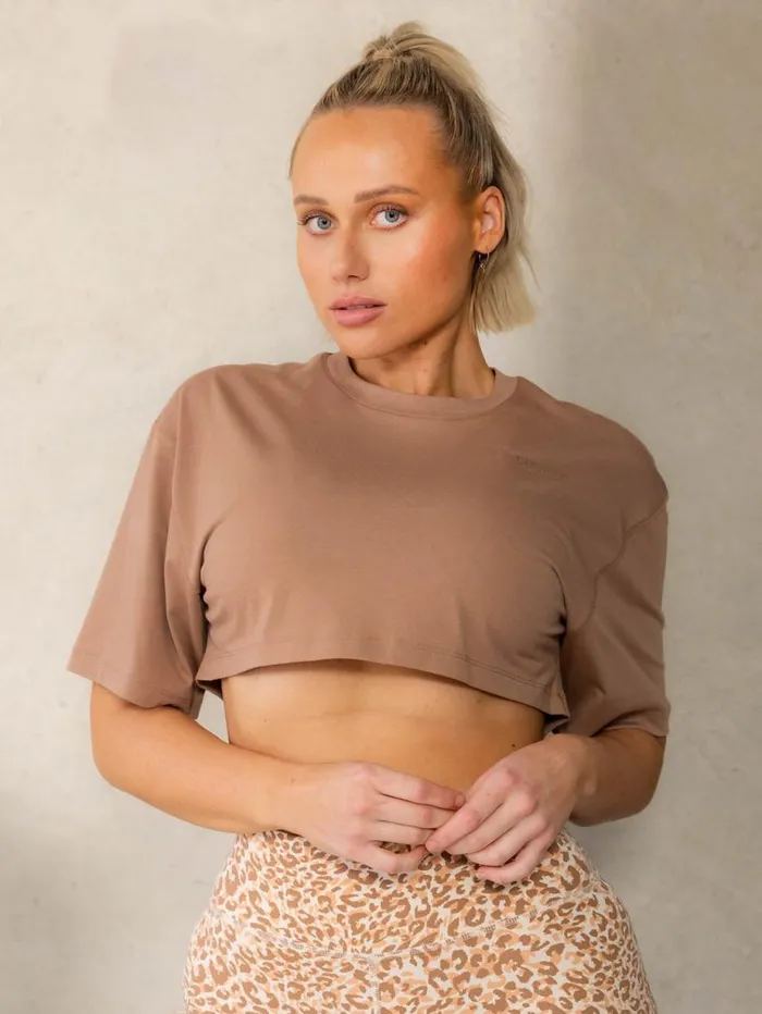 TShirts Womens Ryderwear Empower Tee Mocha