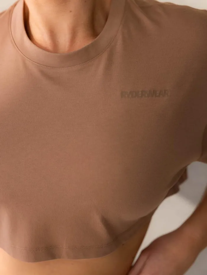 TShirts Womens Ryderwear Empower Tee Mocha