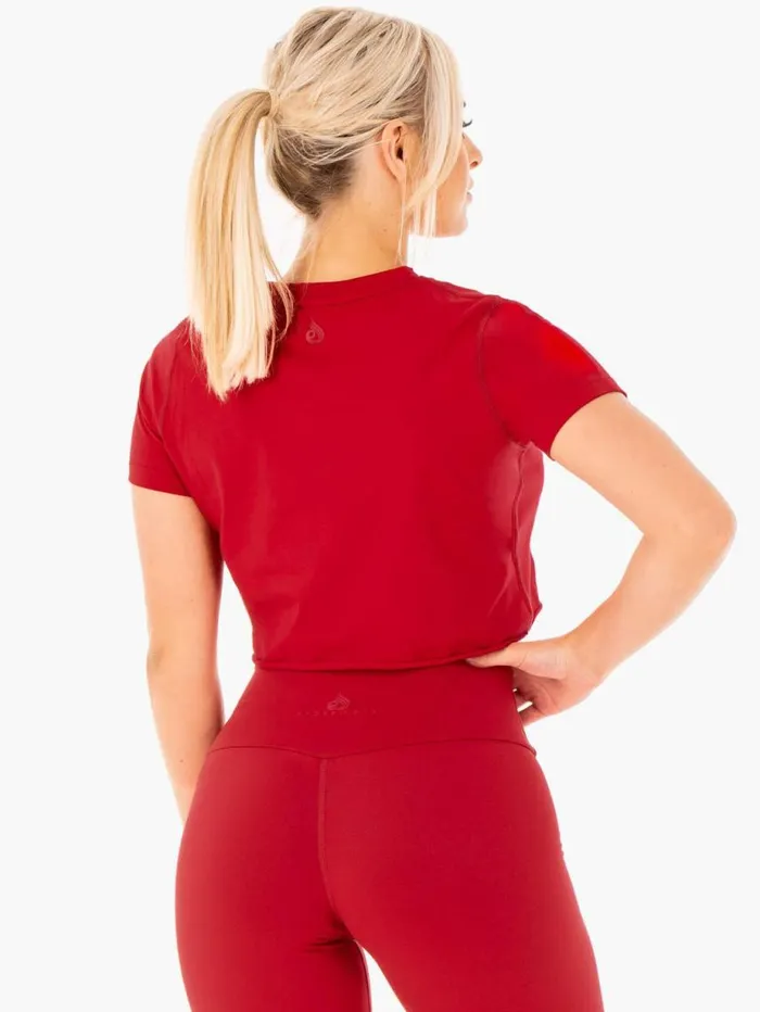 TShirts Womens Ryderwear Motion Cropped TShirt Red