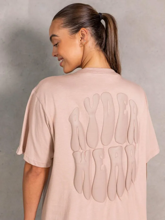 TShirts Womens Ryderwear NRG Oversized TShirt Biscotti