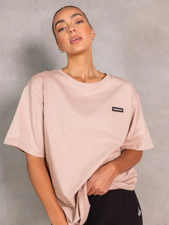TShirts Womens Ryderwear NRG Oversized TShirt Biscotti