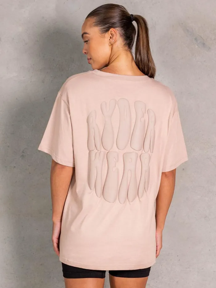 TShirts Womens Ryderwear NRG Oversized TShirt Biscotti