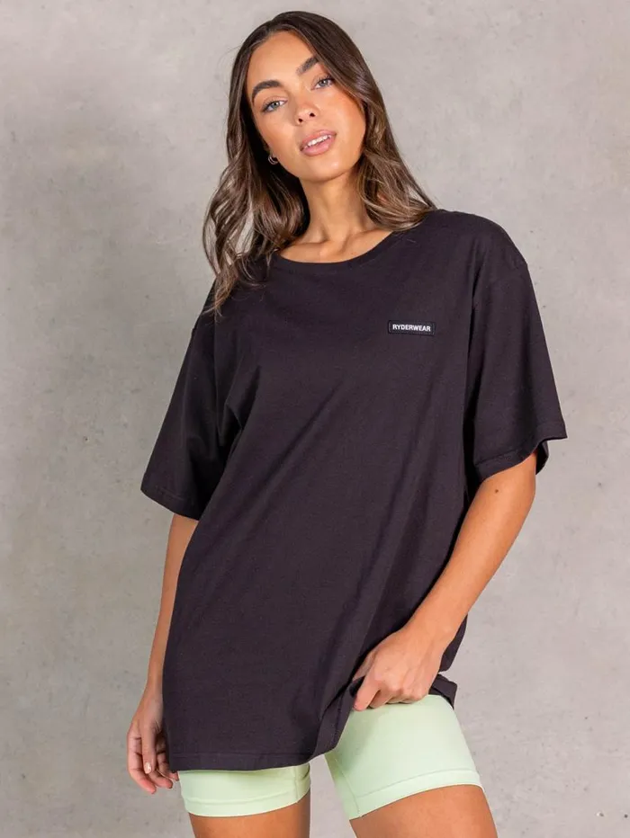 TShirts Womens Ryderwear NRG Oversized TShirt Faded Black