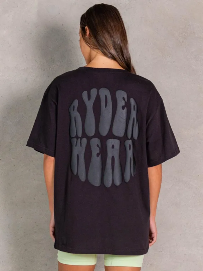 TShirts Womens Ryderwear NRG Oversized TShirt Faded Black