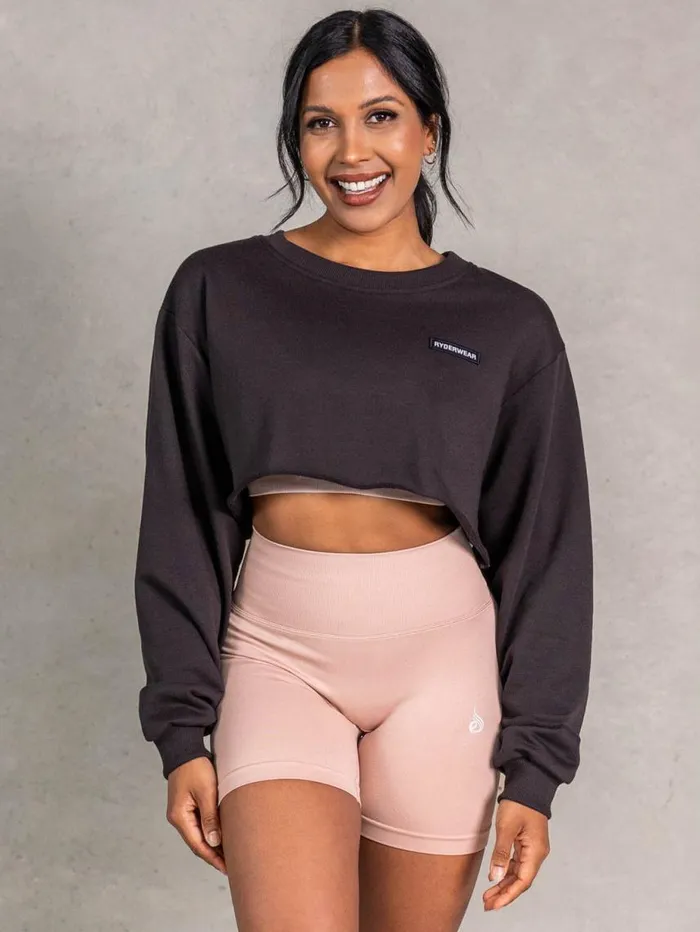 TShirts Womens Ryderwear NRG Sweater Faded Black
