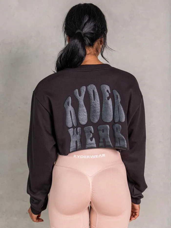 TShirts Womens Ryderwear NRG Sweater Faded Black