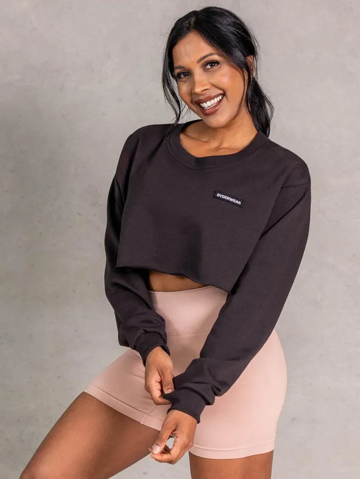 TShirts Womens Ryderwear NRG Sweater Faded Black