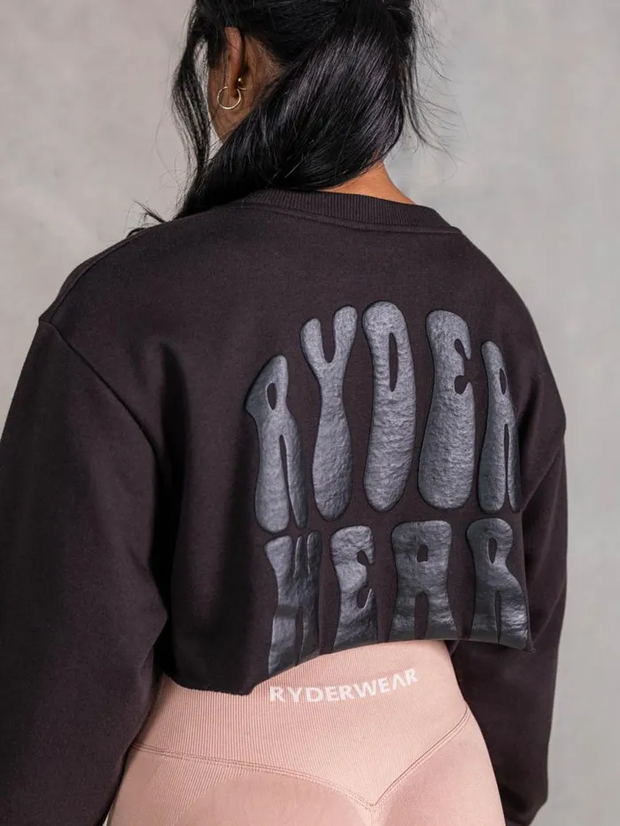TShirts Womens Ryderwear NRG Sweater Faded Black