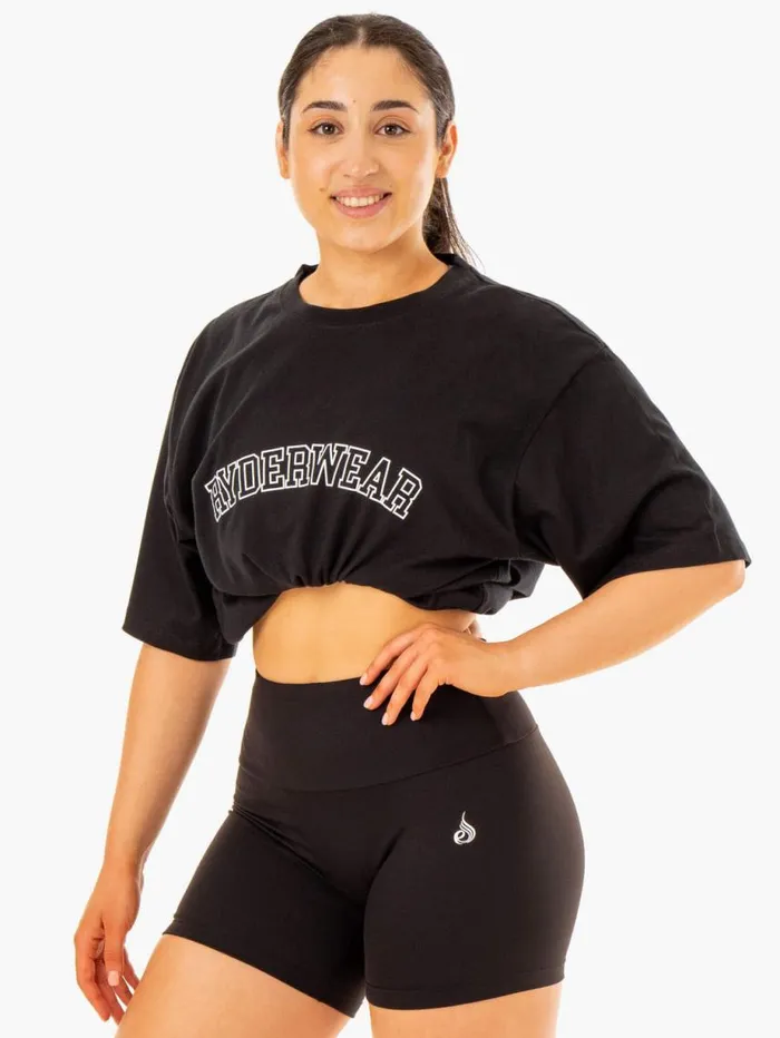 TShirts Womens Ryderwear Oversized TShirt Black
