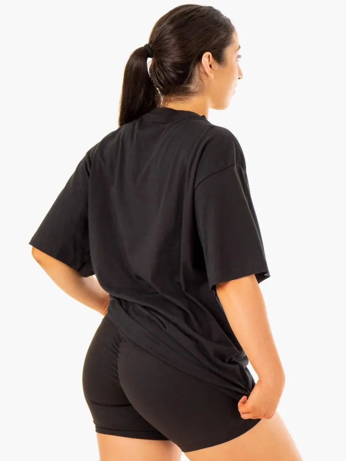TShirts Womens Ryderwear Oversized TShirt Black