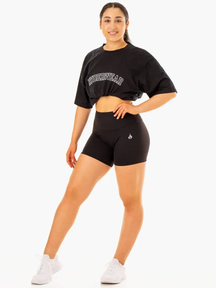 TShirts Womens Ryderwear Oversized TShirt Black