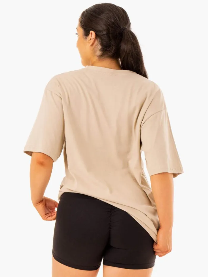 TShirts Womens Ryderwear Oversized TShirt Sandstone
