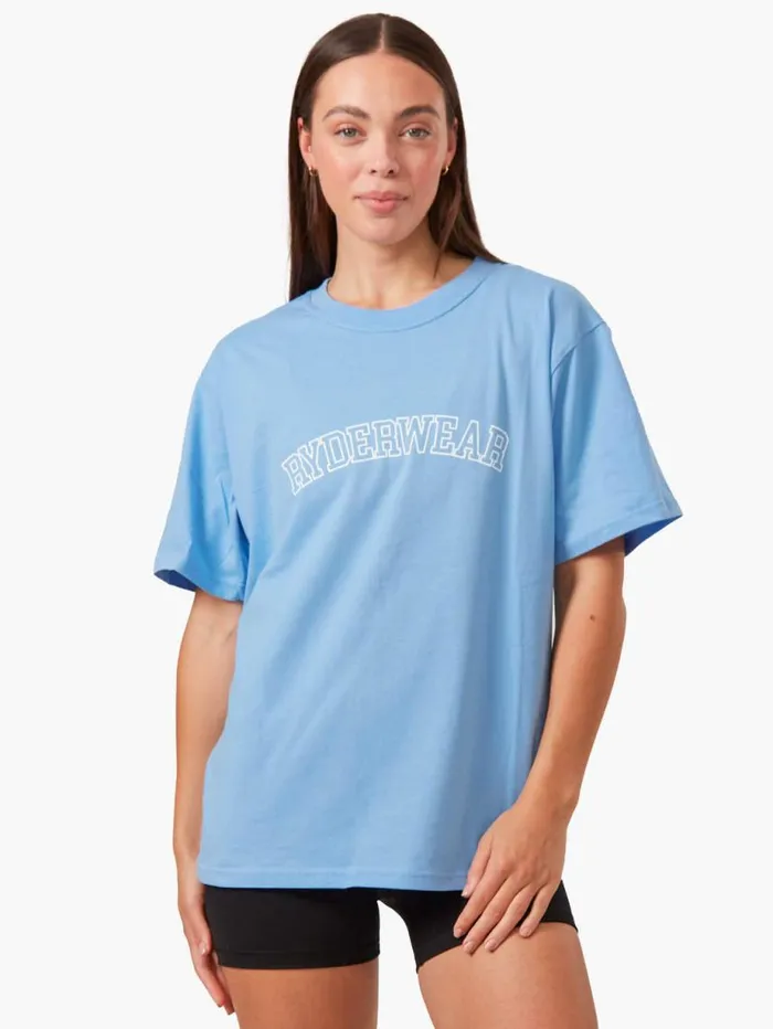 TShirts Womens Ryderwear Oversized TShirt Sky Blue