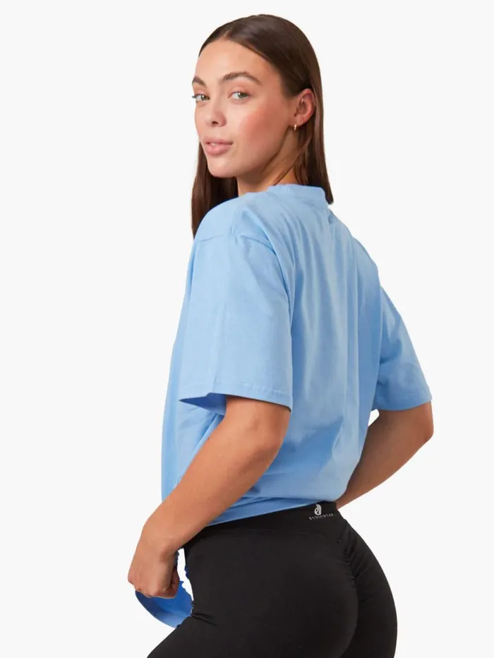 TShirts Womens Ryderwear Oversized TShirt Sky Blue