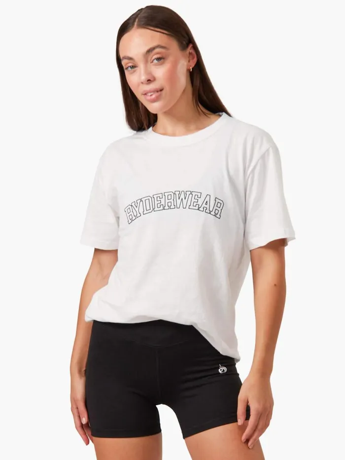 TShirts Womens Ryderwear Oversized TShirt White