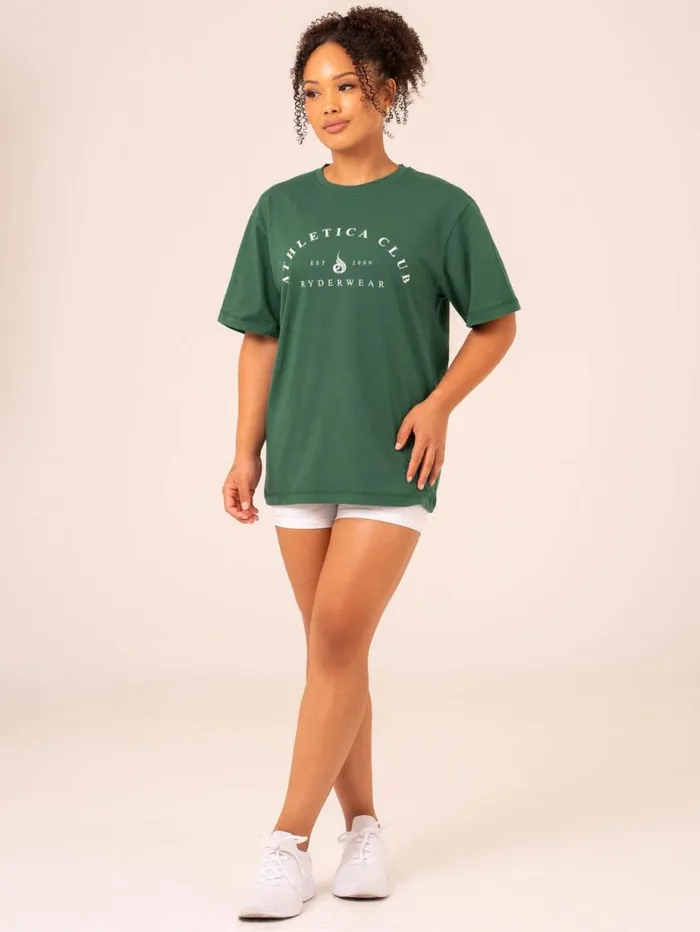 TShirts Womens Ryderwear Tempo Oversized TShirt College Green
