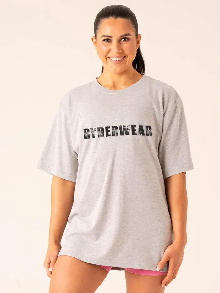 TShirts Womens Ryderwear Training TShirt Snow Marl