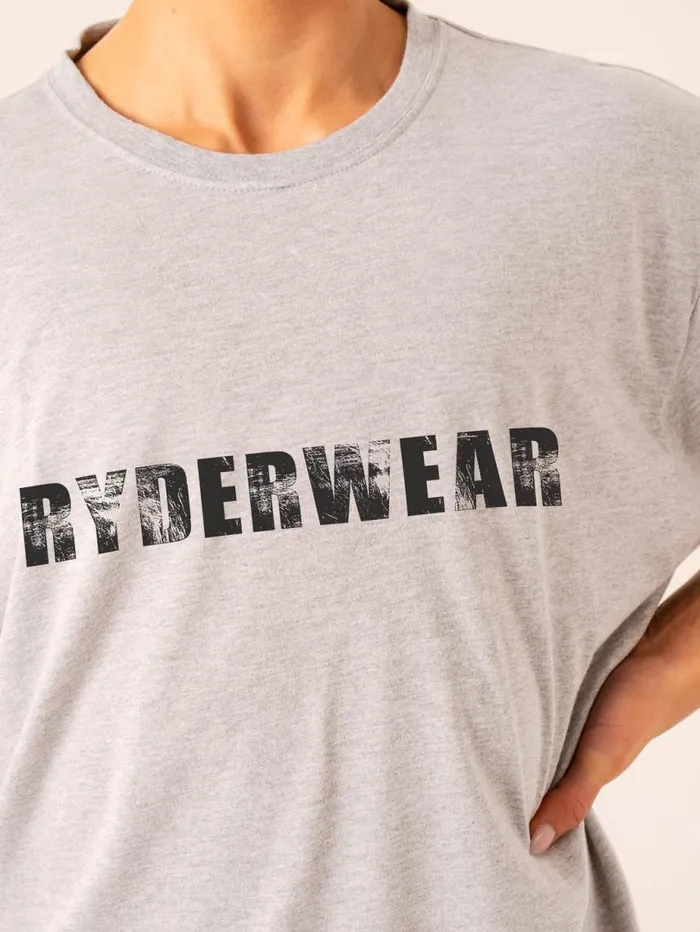 TShirts Womens Ryderwear Training TShirt Snow Marl