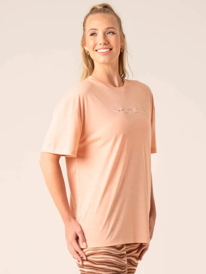TShirts Womens Ryderwear Unstoppable Oversized TShirt Peach