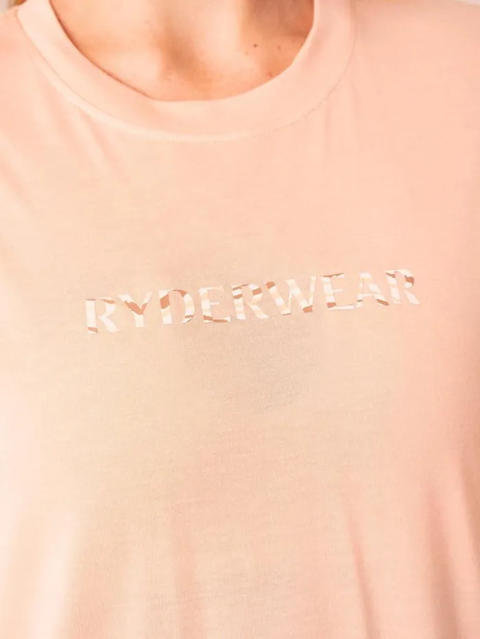 TShirts Womens Ryderwear Unstoppable Oversized TShirt Peach