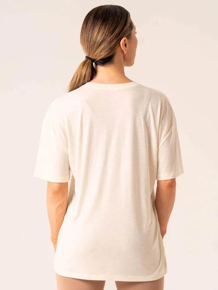 TShirts Womens Ryderwear Unstoppable Oversized TShirt Vanilla