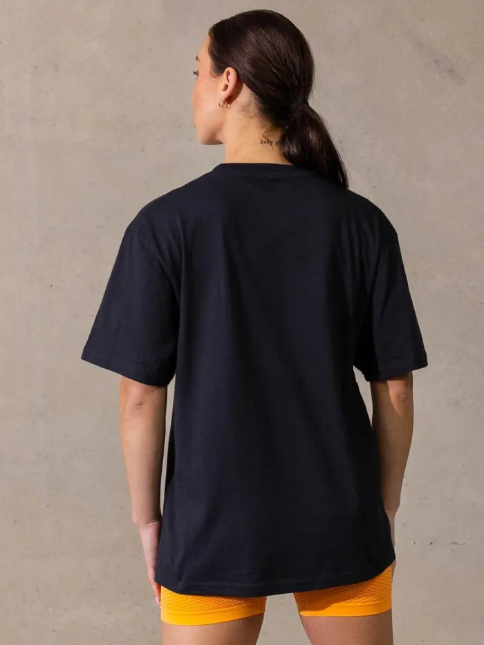 TShirts Womens Ryderwear Varsity Oversized TShirt Black