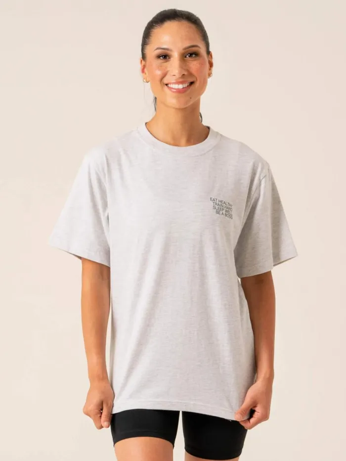 TShirts Womens Ryderwear Wellness TShirt Snow Marl