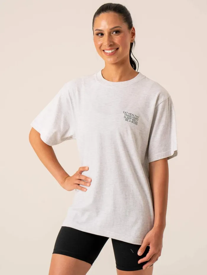 TShirts Womens Ryderwear Wellness TShirt Snow Marl