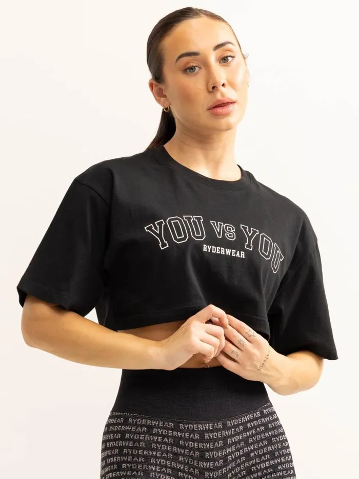 TShirts Womens Ryderwear You Vs You TShirt Black